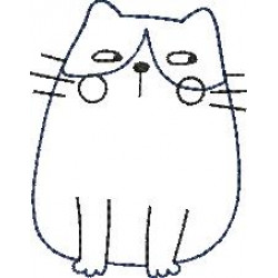 Stickdatei - Cute Doodle Cat 9 Appli